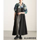 ブラック | シンプルに差がつく配色プリーツジャンパースカート レディース スカート | Sawa a la mode