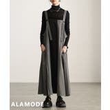 グレー | シンプルに差がつく配色プリーツジャンパースカート レディース スカート | Sawa a la mode