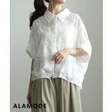 ホワイト | 大人の余裕を纏うシアージャガードドルマンシャツ レディース トップス | Sawa a la mode