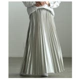 シルバー | 華やかに煌めくメタリックプリーツフレアロングスカート レディース ファッション | Sawa a la mode
