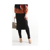 ブラック | この秋冬手放せない超暖か裏起毛のスカートレギンスパンツ レディース ファッション | Sawa a la mode