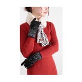 ブラック | スマホ操作可能な手元煌くビジューグローブ レディース ファッション | Sawa a la mode