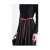 レッド | コーデにプラスワンでお洒落度アップな本革ベルト レディース ファッション | Sawa a la mode