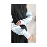 ブルー | さらりと滑らかシルク100%ロング丈アームカバー レディース ファッション | Sawa a la mode