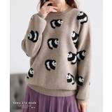 ブラウン | ころんと可愛らしいもこもこパンダニットトップス レディース ファッション | Sawa a la mode