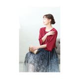 ボルドー | 着るだけで美人見えなスリット袖シャツブラウス レディース ファッション | Sawa a la mode