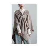 キャメル | どんなスタイルにも馴染む大判ストールポンチョ レディース ファッション | Sawa a la mode