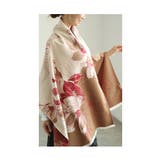 ブラウン | レトロな美しさに魅了する花柄大判ストール レディース ファッション | Sawa a la mode