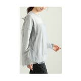 グレー | ふんわり抜け感が今っぽいチュールドッキングニットトップス レディース ファッション | Sawa a la mode