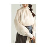 ベージュ | 前後で着まわせる2wayオーガンジーボウタイリボンブラウス レディース | Sawa a la mode