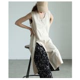 ベージュ | 重ねてサマになる涼しげなノースリーブコットンチュニック レディース ファッション | Sawa a la mode