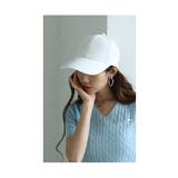 ホワイト | しっかり日差しを防げる大人カジュアルなシンプルキャップ レディース ファッション | Sawa a la mode