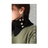 ブラック | 首元にプラスするだけ印象変わるニットネックカバー アクセサリー レディース | Sawa a la mode