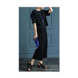 ブラック | バカンスのような寛ぎ感じるリラクシーセットアップ レディース ファッション | Sawa a la mode