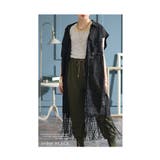 ブラック | エッジの効いたミリタリースタイル異素材レースワンピース レディース ファッション | Sawa a la mode