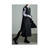 ブラック | ほっこり素材で季節を感じるキーネックワンピース レディース ファッション | Sawa a la mode