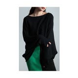 ブラック | シンプルに宿るこなれ感ドルマンニットトップス レディース ファッション | Sawa a la mode