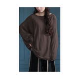 ブラウン | シンプルに宿るこなれ感ドルマンニットトップス レディース ファッション | Sawa a la mode