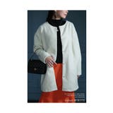 ホワイト | ほっこり素材で冬を彩るふんわりジャケット レディース ファッション | Sawa a la mode