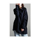 ブラック | キレの良いモード感オフタートルカットソー レディース ファッション | Sawa a la mode