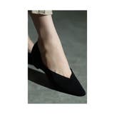 ブラック | 履き心地抜群!Vカットニットパンプス レディース ファッション | Sawa a la mode
