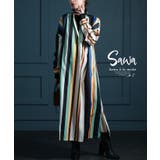 マルチ | 心躍る鮮やかレトロストライプ柄ワンピース レディース ファッション | Sawa a la mode