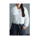 ブルー | 思わず触れたくなるシャギーフェザートップス レディース ファッション | Sawa a la mode