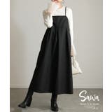 ブラック | ドラマティックな小花エンボスワンピース レディース ファッション | Sawa a la mode