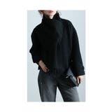 ブラック | もっちり生地にうっとり2wayニットカーディガン レディース ファッション | Sawa a la mode