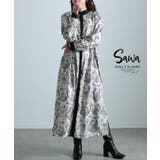 オフホワイト | 気品醸し出すトワルドジュイ柄シャツワンピース レディース ファッション | Sawa a la mode