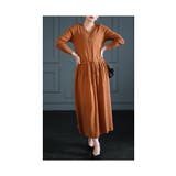 ブラウン | すっきり綺麗見えライトニットワンピース レディース ファッション | Sawa a la mode