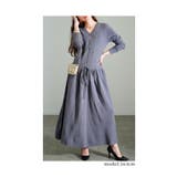 グレー | すっきり綺麗見えライトニットワンピース レディース ファッション | Sawa a la mode