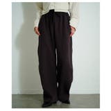 ブラウン | 穿けばこなれるカーブニットワイドパンツ レディース ファッション | Sawa a la mode