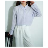 ブルー | 若見えスタイルアップするポケットデザインショートシャツ レディース ファッション | Sawa a la mode