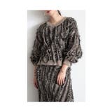 ミックス | 着映える旬顔フリンジストライプニット レディース ファッション | Sawa a la mode