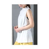 ホワイト | 魅せるミニ襟レイヤードタンクトップ レディース トップス | Sawa a la mode