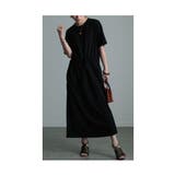 ブラック | 大人のオフタイムゆるっとカットソーワンピース レディース ファッション | Sawa a la mode