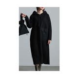 ブラック | 垢抜け大人のハーフZIPパーカーワンピース レディース ファッション | Sawa a la mode