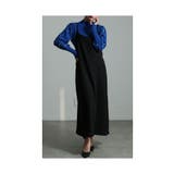ブラック | 定番的着こなしやすさキャミソールワンピース レディース ファッション | Sawa a la mode