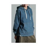 ライトブルー | 洒落感纏うオトナ顔デニムフーディートップス レディース ファッション | Sawa a la mode