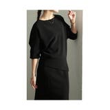 ブラック | こなれるヒトクセアシンメトリープルオーバー レディース ファッション | Sawa a la mode