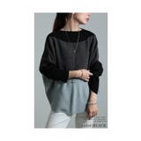 ブラック | 着痩せるグラデーション配色ドルマンニット レディース ファッション | Sawa a la mode