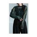 グリーン | リッチに煌めくラメプリーツ重ね着トップス レディース ファッション | Sawa a la mode