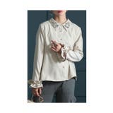 ベージュ | ときめくビジューの贅沢さフリル袖ブラウス レディース ファッション | Sawa a la mode