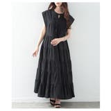 ブラック | 選べるデザインティアードフレアワンピース レディース ファッション | Sawa a la mode