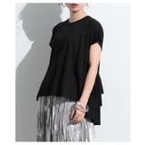 ブラック | 甘い後ろ姿に惹かれる接触冷感バックティアードカットソー レディース ファッション | Sawa a la mode