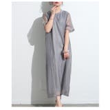 グレー | 風を感じる軽やかさ接触冷感シフォンドッキングワンピース レディース ファッション | Sawa a la mode