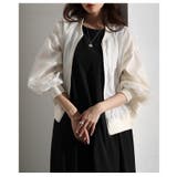 アイボリー | 甘辛MIXなスパイス加えるチュールショートブルゾン レディース ファッション | Sawa a la mode