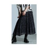 ブラック | 大人の女性に似合うカジュアルを着こなすカモフラ柄フレアスカート レディース | Sawa a la mode