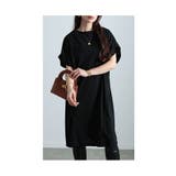 ブラック | パイピングがつくる立体感ドルマンワンピース レディース ファッション | Sawa a la mode